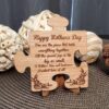 laser engraved wooden puzzle piece